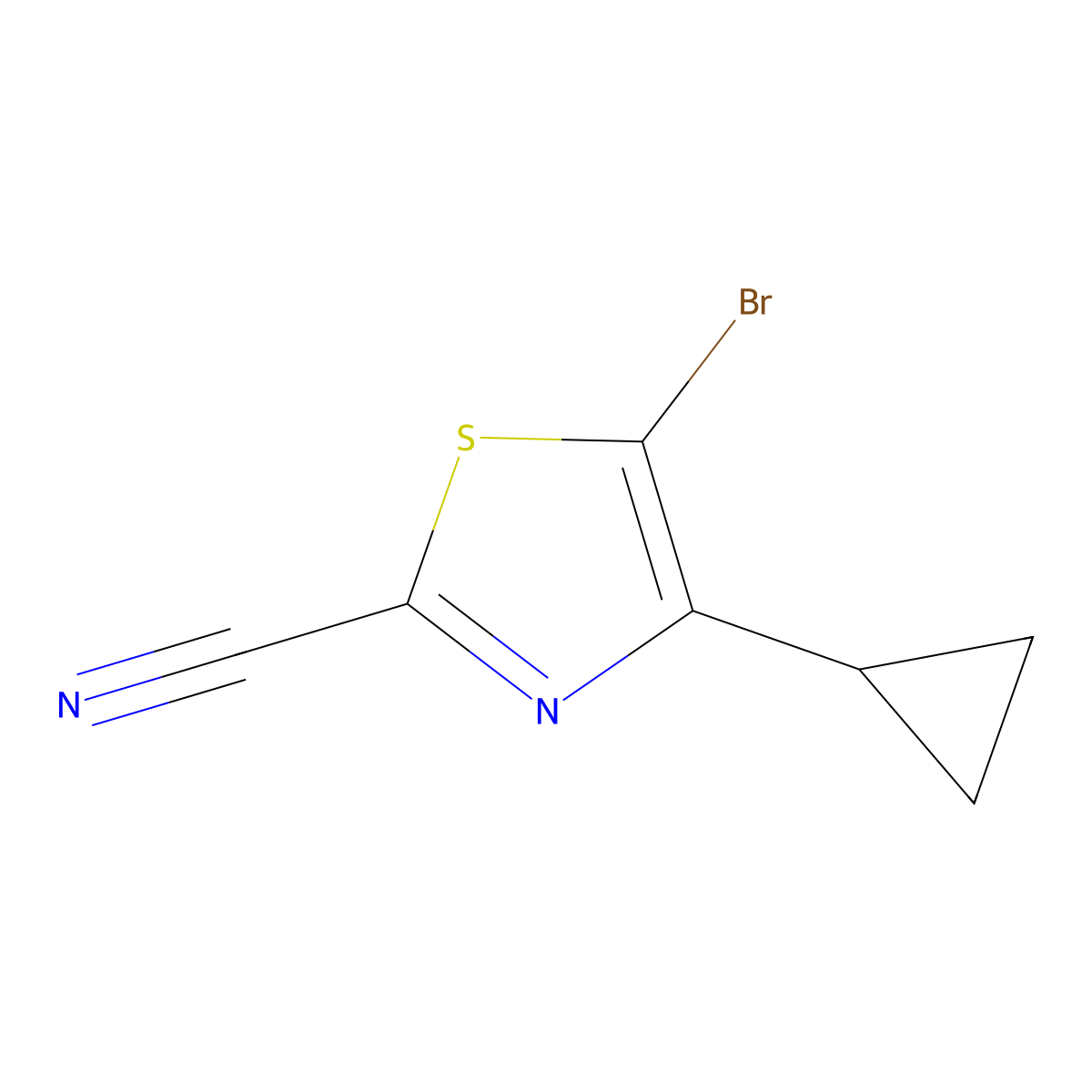 5-Bromo-4-cyclopropyl-2-cyanothiazole molecular structure, CAS 1314357-24-8