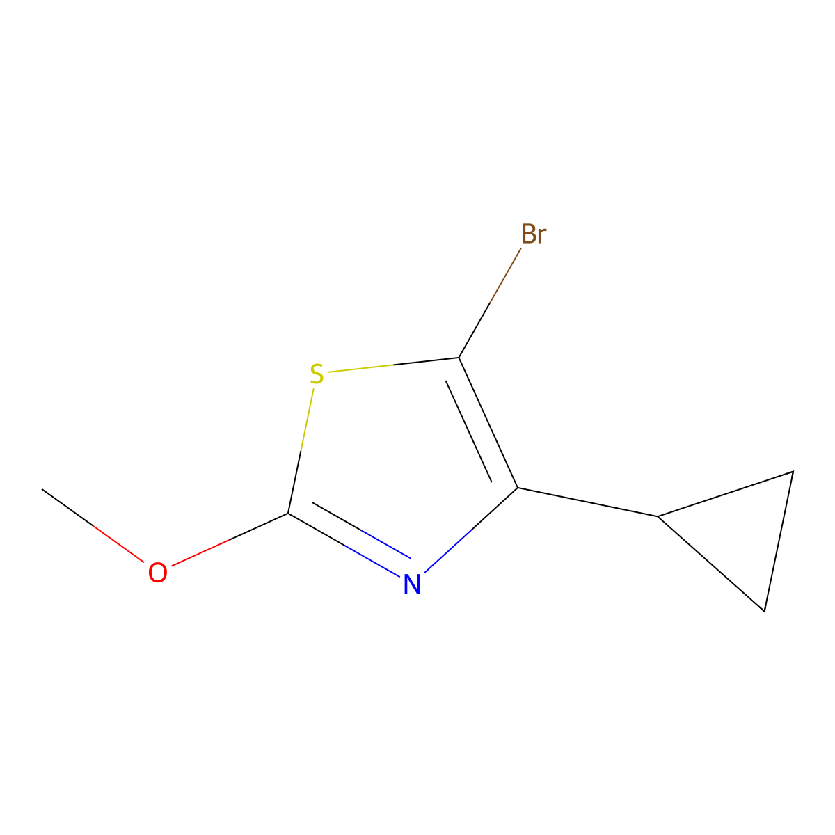 5-Bromo-4-cyclopropyl-2-methoxythiazole molecular structure, CAS 1314357-25-9