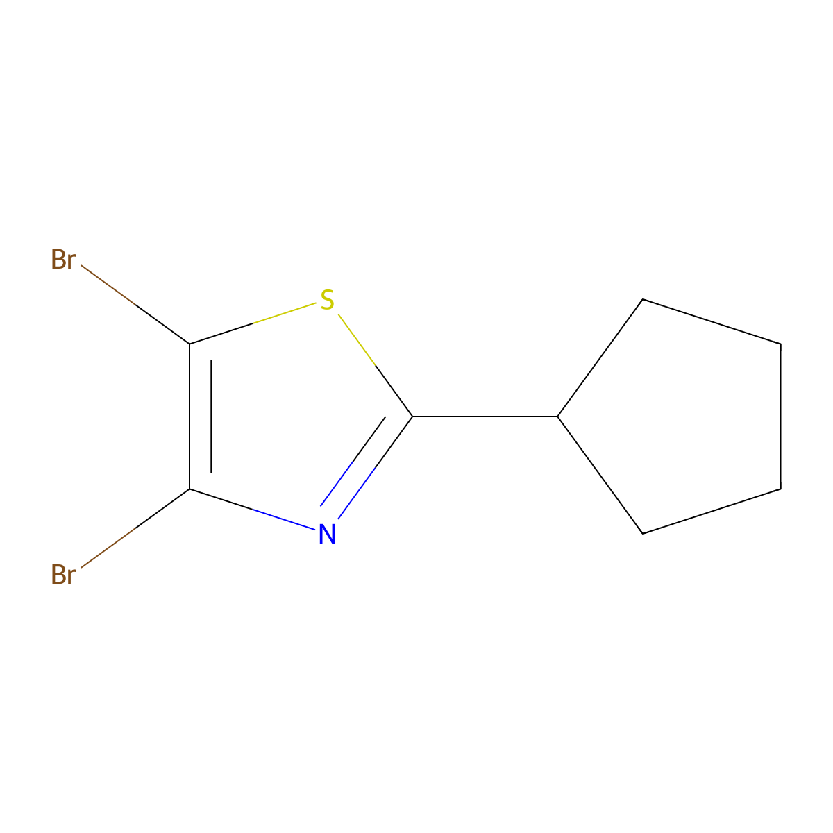 4,5-Dibromo-2-(cyclopentyl)thiazole molecular structure, CAS 1314357-30-6