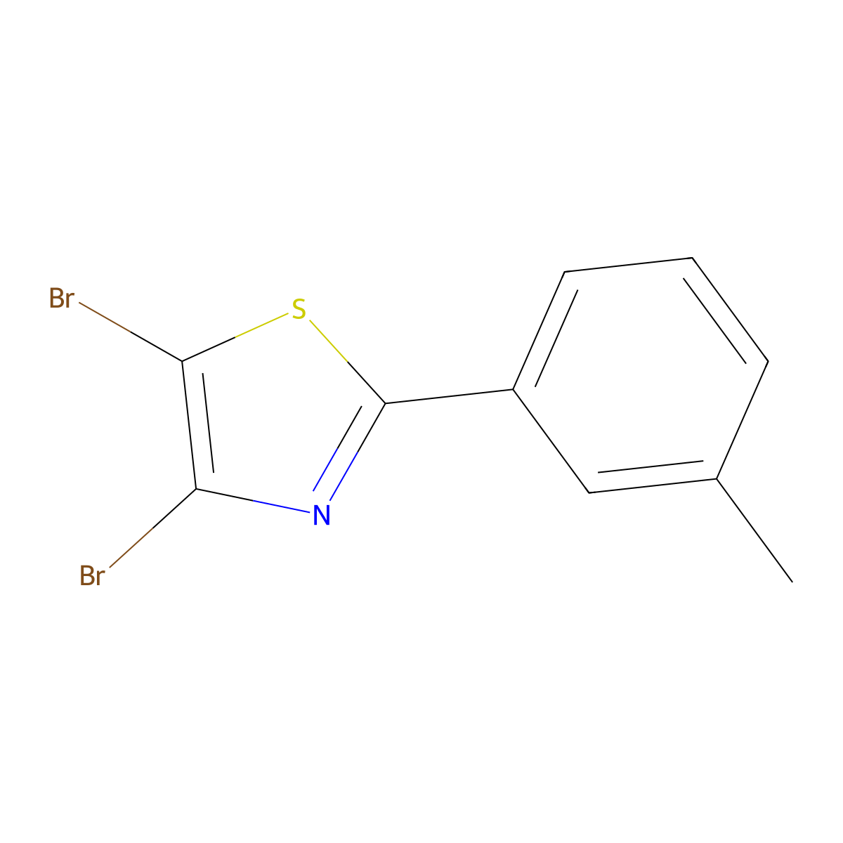 4,5-Dibromo-2-(3-tolyl)thiazole molecular structure, CAS 1314357-31-7
