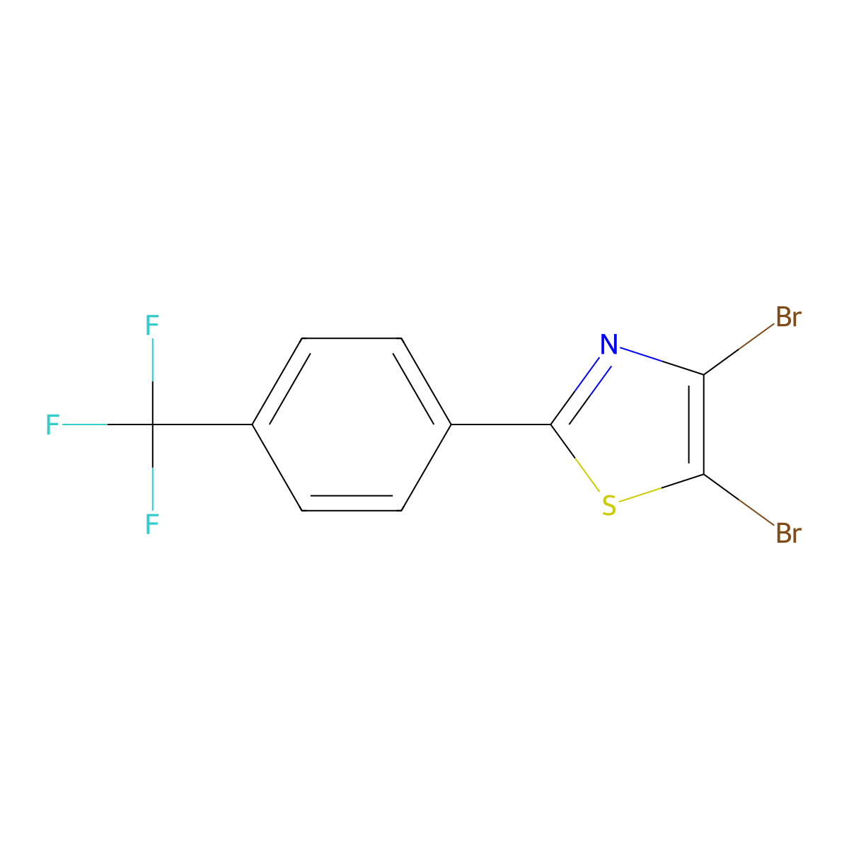 4,5-Dibromo-2-(4-trifluoromethylphenyl)thiazole molecular structure, CAS 1314357-33-9