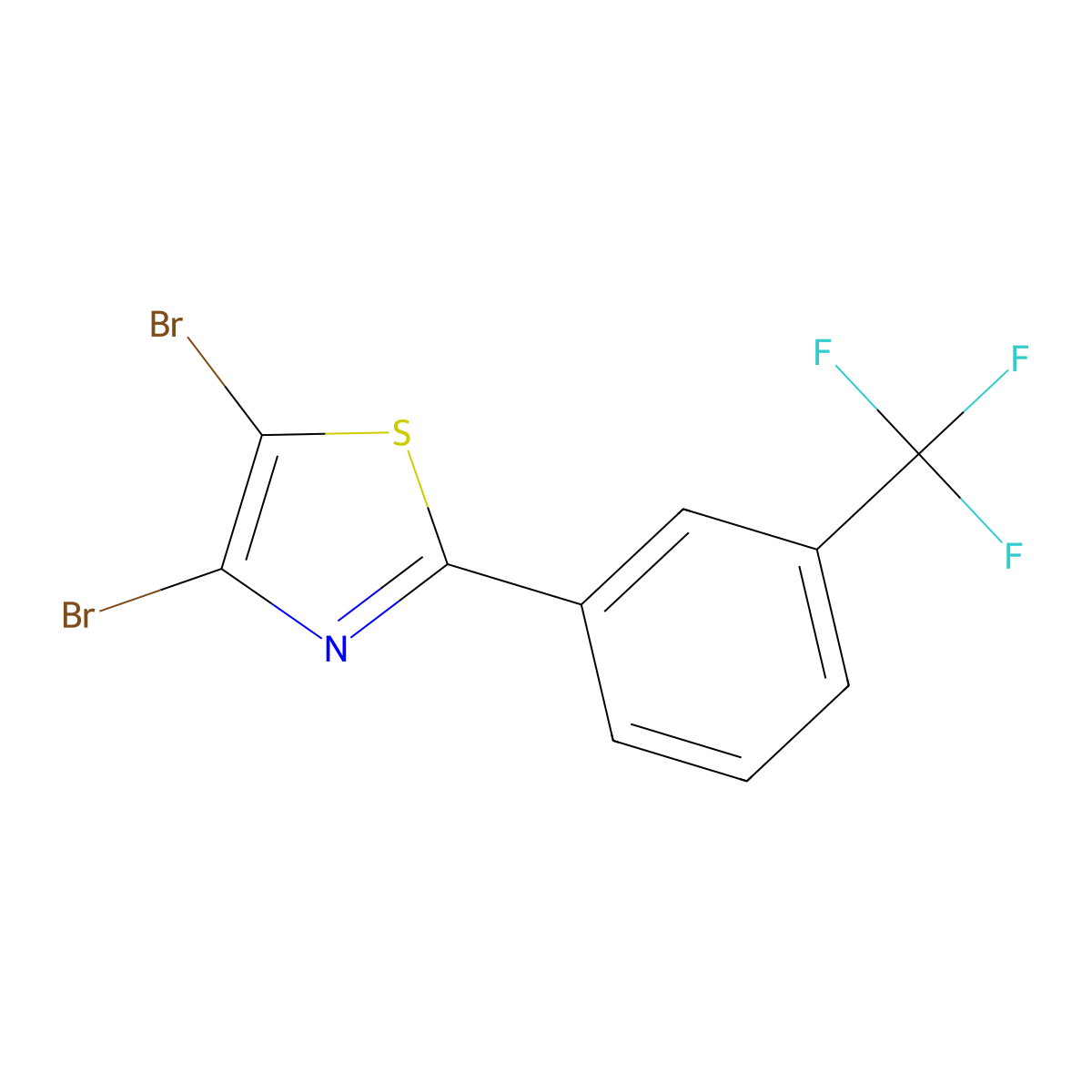 4,5-Dibromo-2-(3-trifluoromethylphenyl)thiazole molecular structure, CAS 1314357-34-0