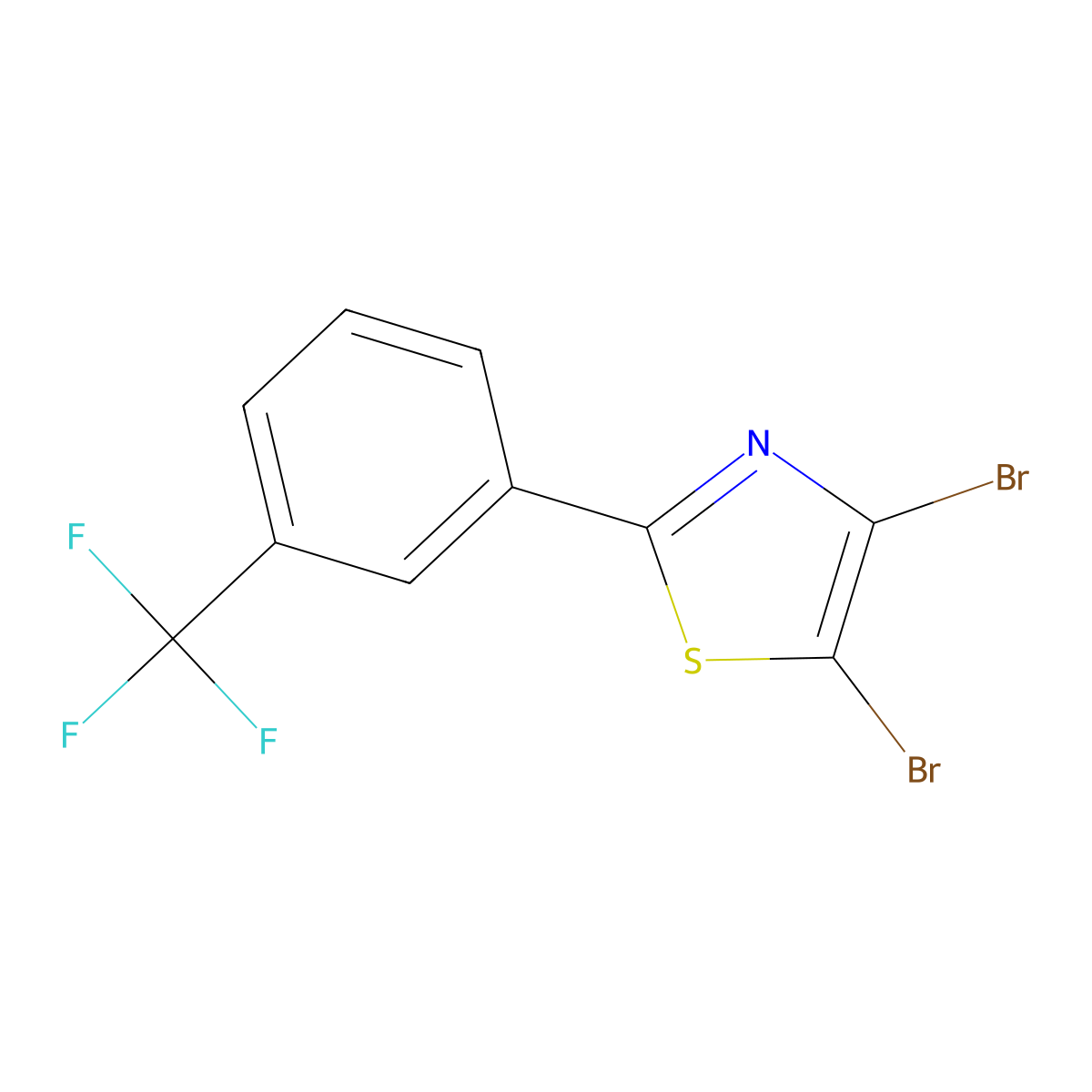 4,5-Dibromo-2-(3-trifluoromethylphenyl)thiazole molecular structure, CAS 1314357-34-0