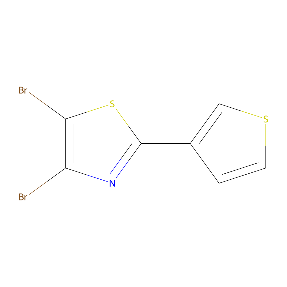 4,5-Dibromo-2-(3-thienyl)thiazole molecular structure, CAS 1314357-38-4