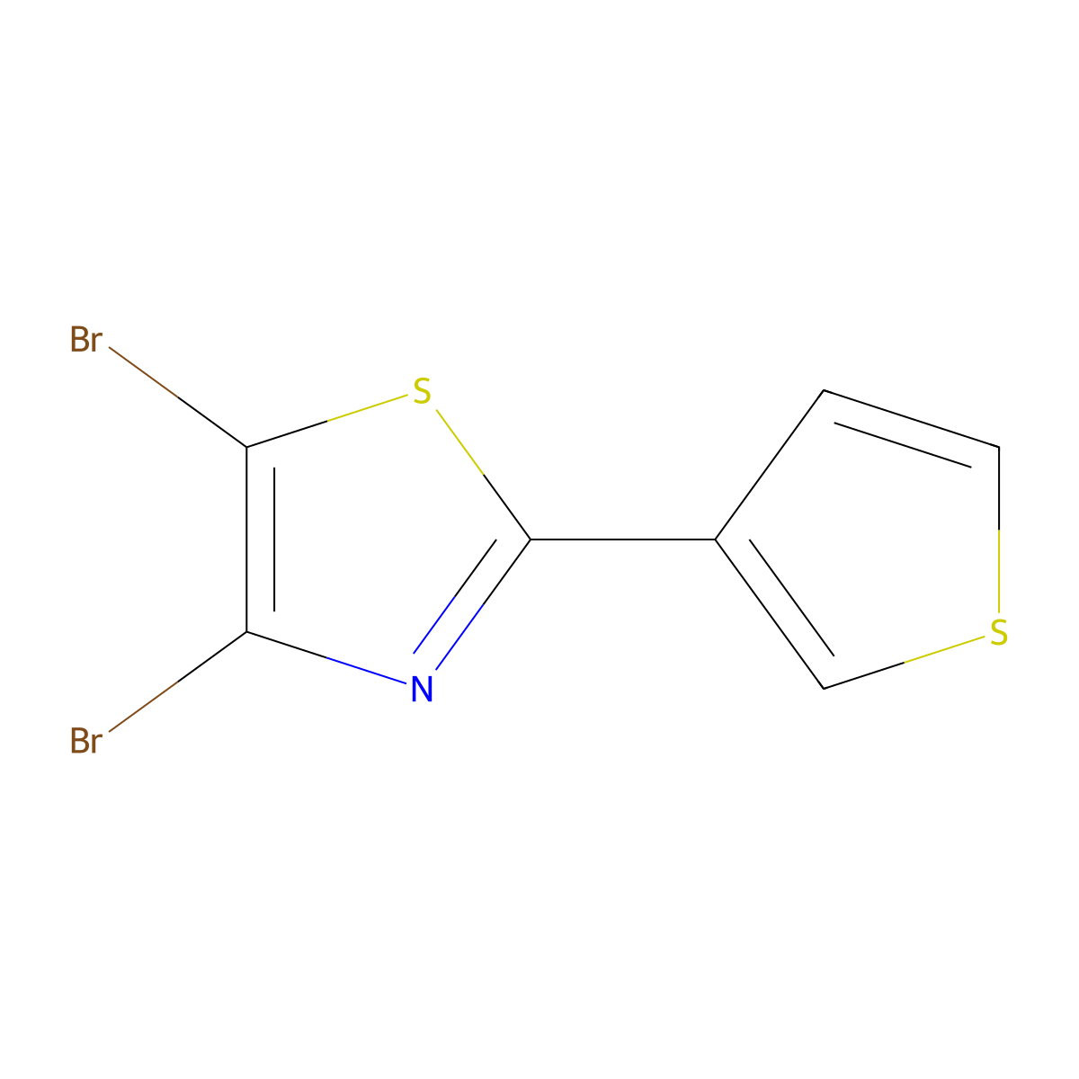 4,5-Dibromo-2-(3-thienyl)thiazole molecular structure, CAS 1314357-38-4
