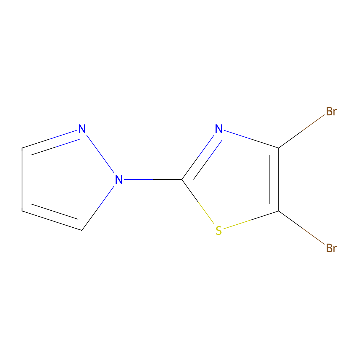 4,5-Dibromo-2-(1H-pyrazol-1-yl)thiazole molecular structure, CAS 1314357-40-8