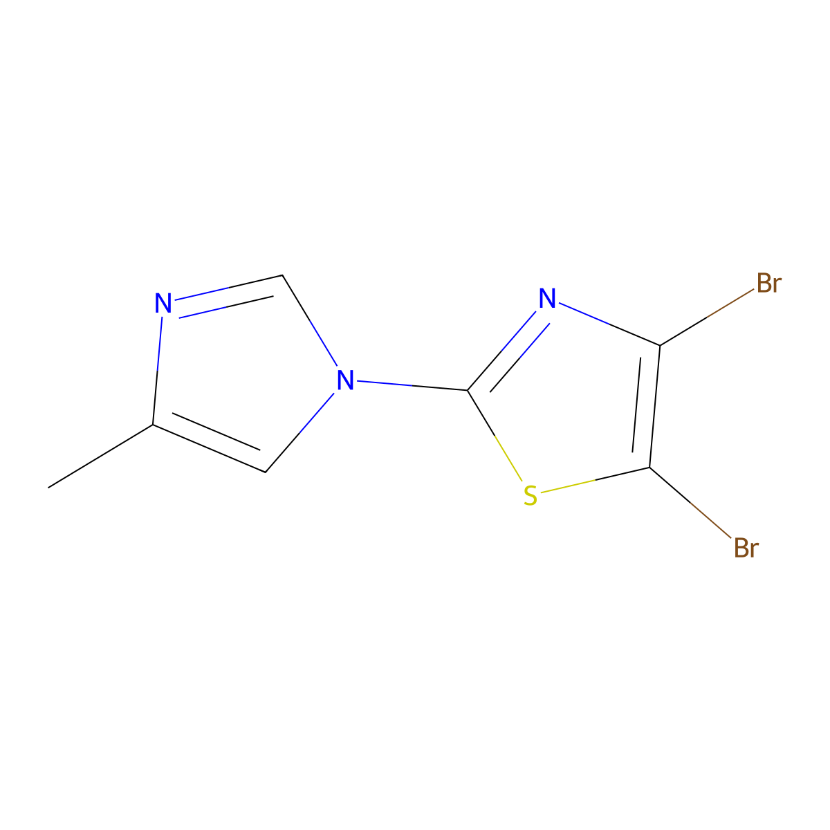4,5-Dibromo-2-(4-methylimidazol-1-yl)thiazole molecular structure, CAS 1314357-41-9