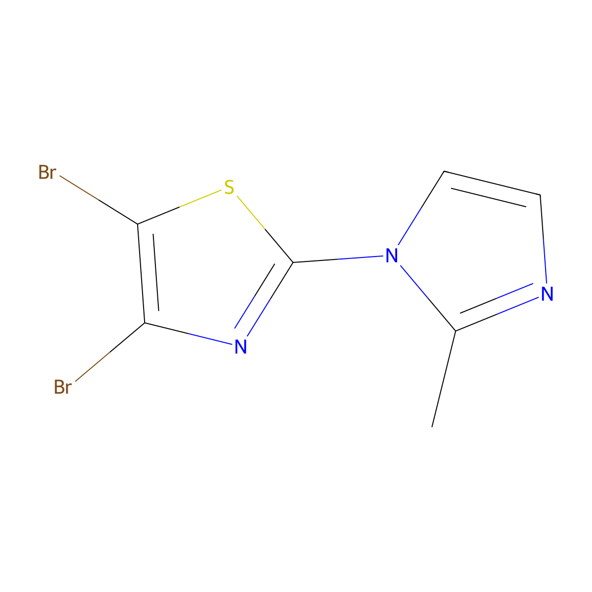 4,5-Dibromo-2-(2-methylimidazol-1-yl)thiazole molecular structure, CAS 1314357-42-0