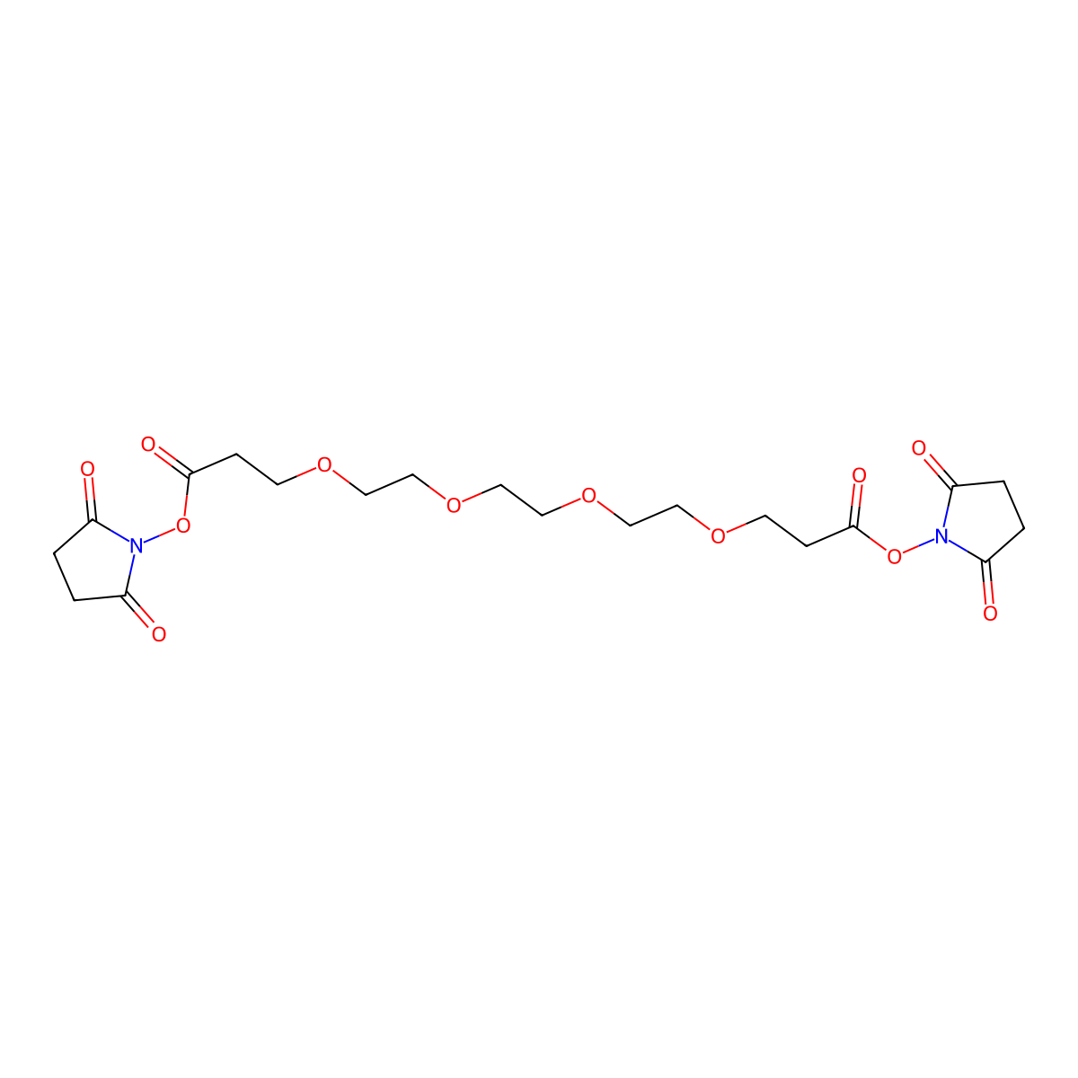 Bis-PEG4-NHS ester molecular structure, CAS 1314378-11-4