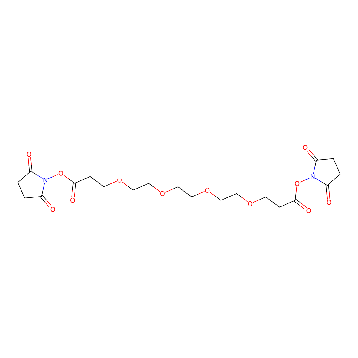 Bis-PEG4-NHS ester molecular structure, CAS 1314378-11-4