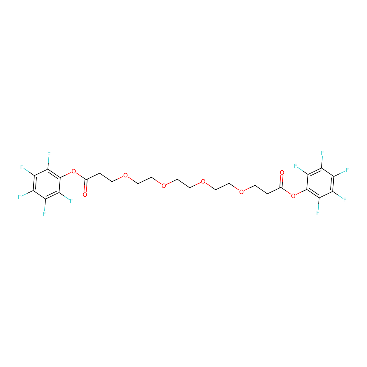 Bis-PEG4-PFP ester molecular structure, CAS 1314378-12-5