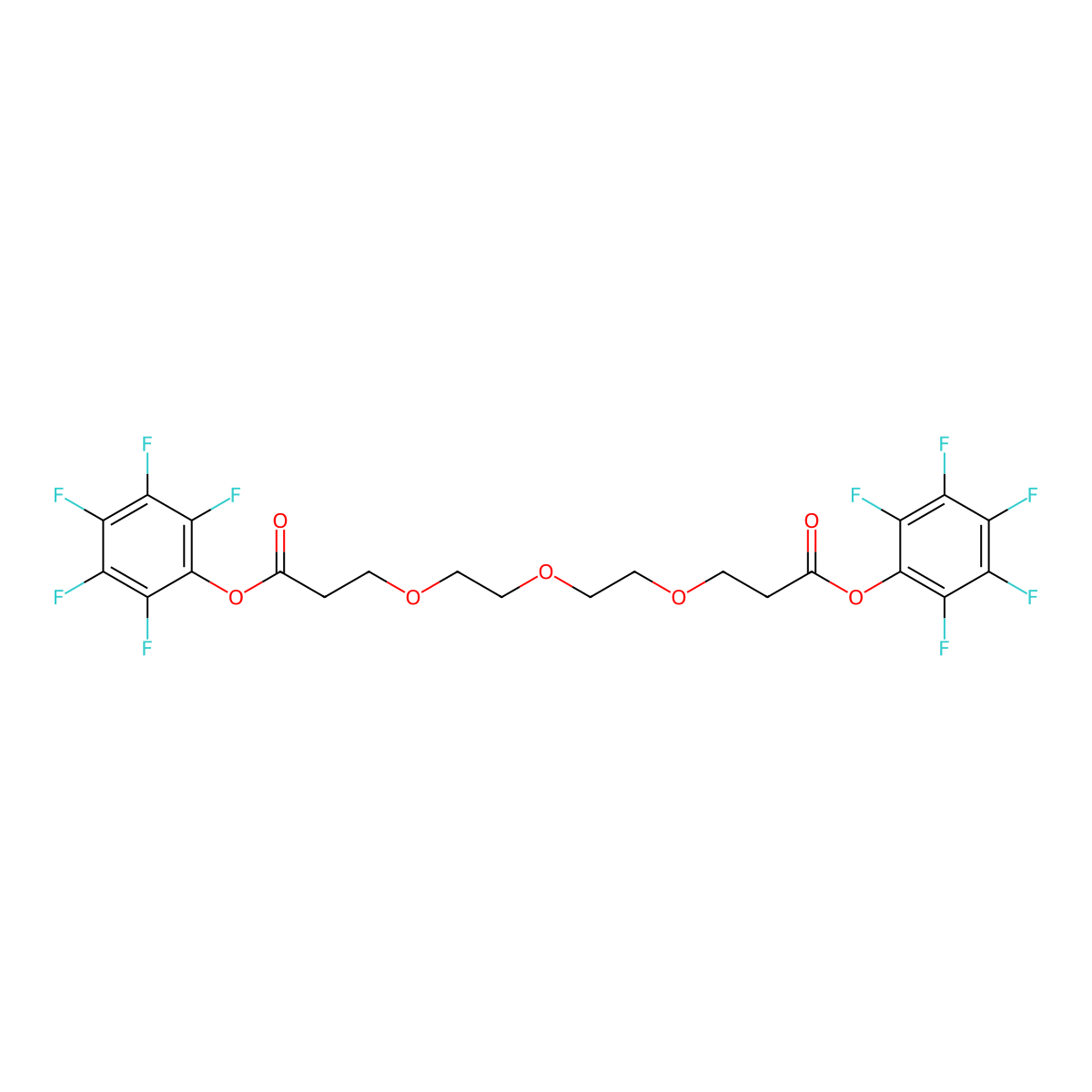 Bis-PEG3-PFP ester molecular structure, CAS 1314378-13-6