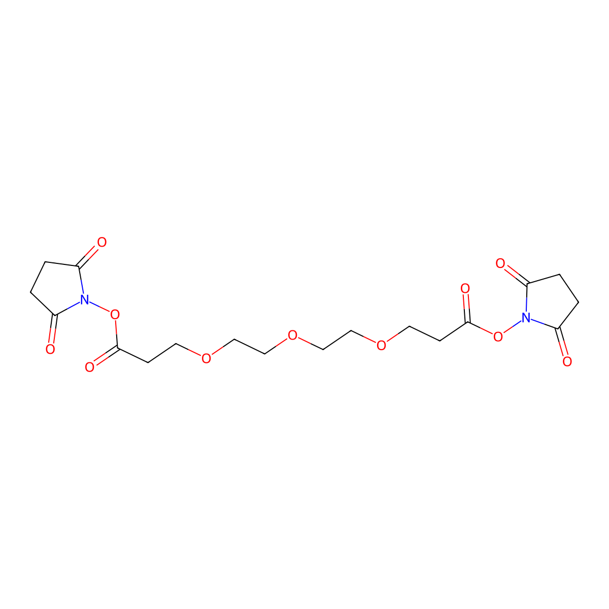 Bis-PEG3-NHS Ester molecular structure, CAS 1314378-16-9