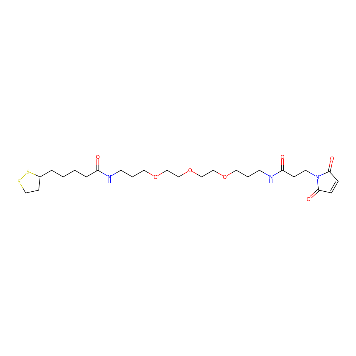 Lipoamide-PEG3-Mal molecular structure, CAS 1314378-19-2