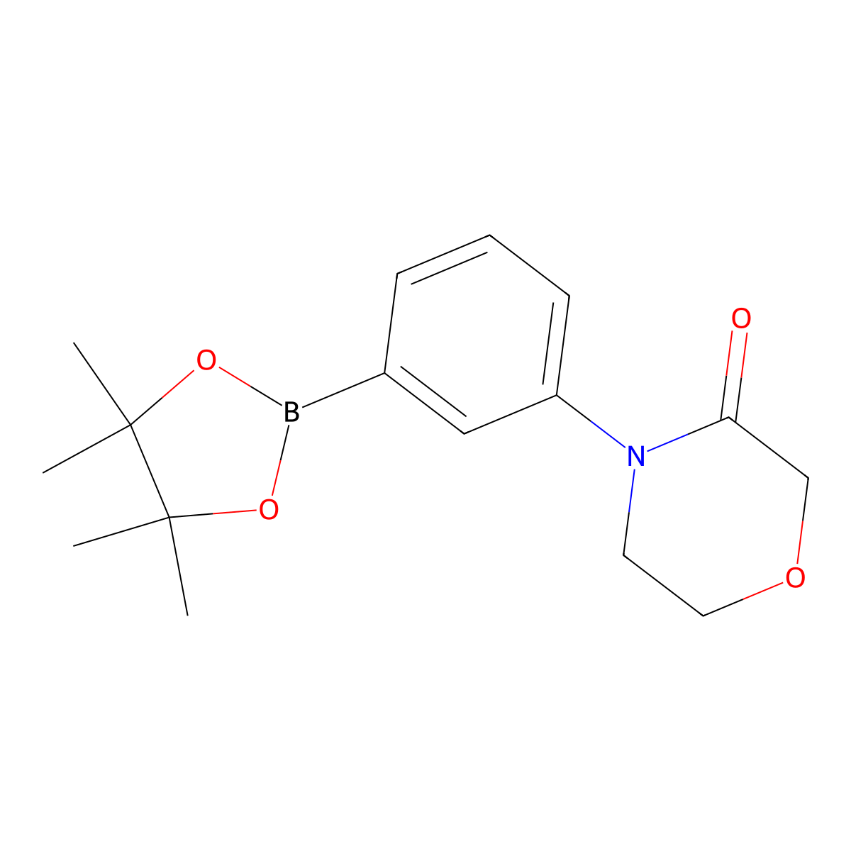 4-(3-(4,4,5,5-Tetramethyl-1,3,2-dioxaborolan-2-yl)phenyl)morpholin-3-one molecular structure, CAS 1314390-42-5