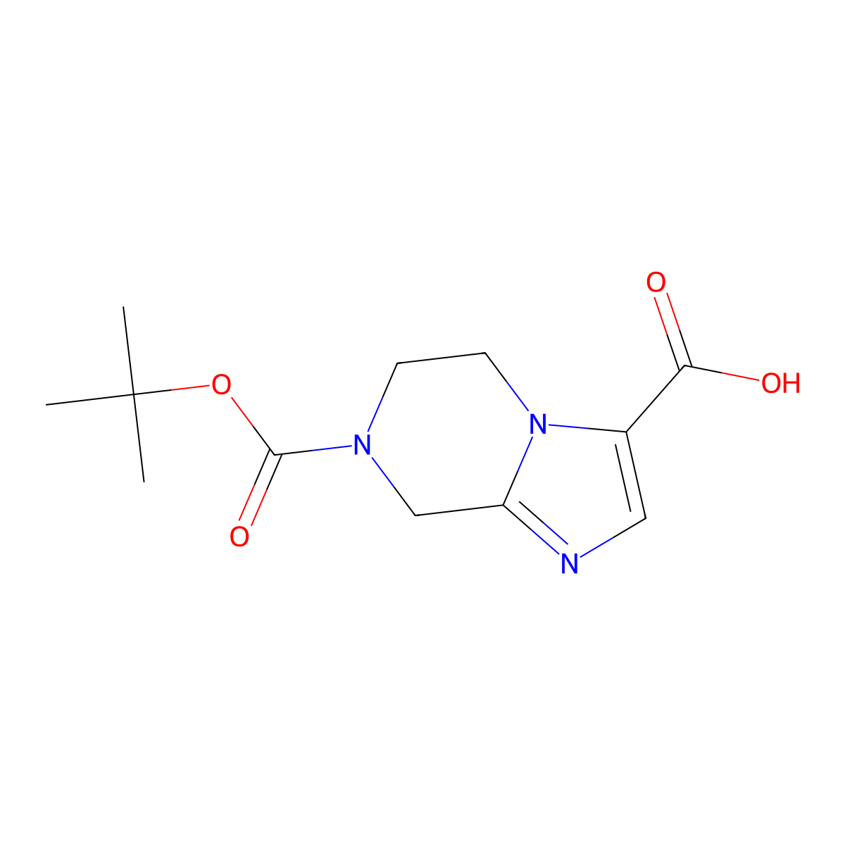 7-(Tert-butoxycarbonyl)-5,6,7,8-tetrahydroimidazo[1,2-a]pyrazine-3-carboxylic acid molecular structure, CAS 1314391-59-7