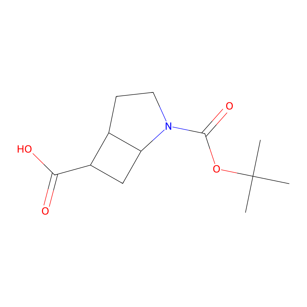 (1S,5R,6S)-2-tert-butoxycarbonyl-2-azabicyclo[3.2.0]heptane-6-carboxylic acid molecular structure, CAS 1314393-31-1