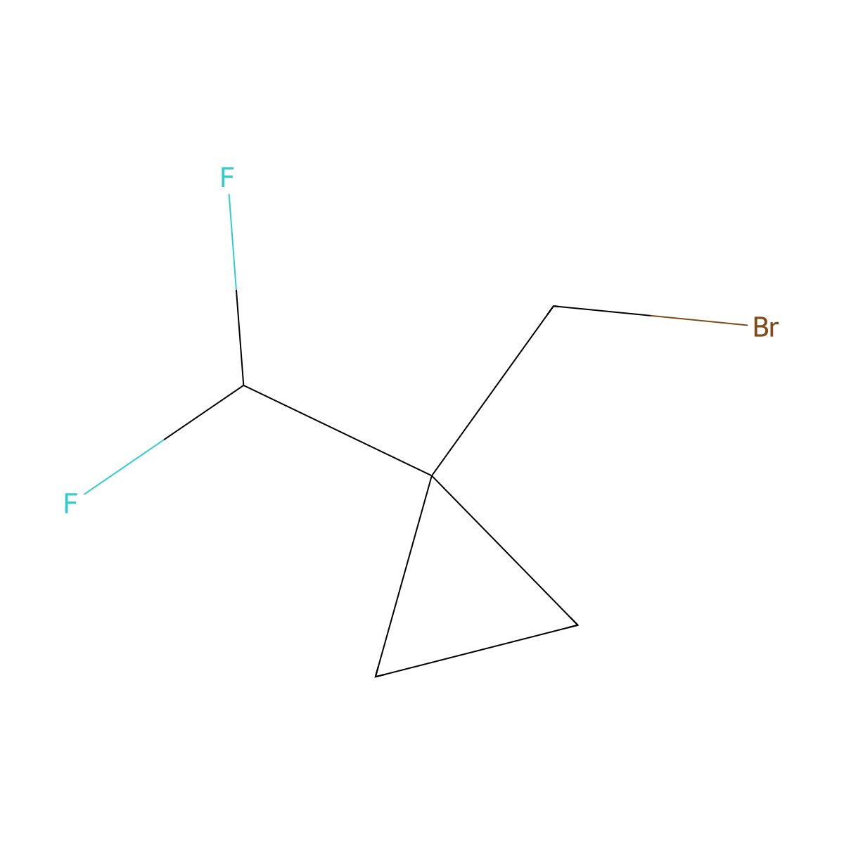 1-(Bromomethyl)-1-(difluoromethyl)cyclopropane molecular structure, CAS 1314393-35-5