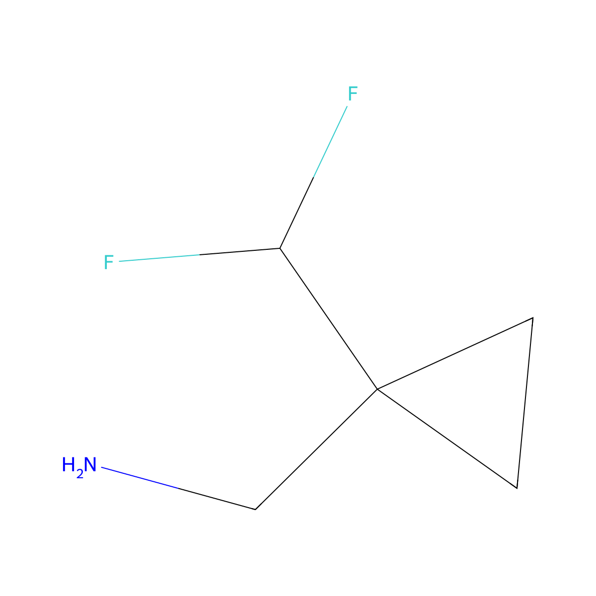 [1-(Difluoromethyl)cyclopropyl]methanamine molecular structure, CAS 1314395-77-1