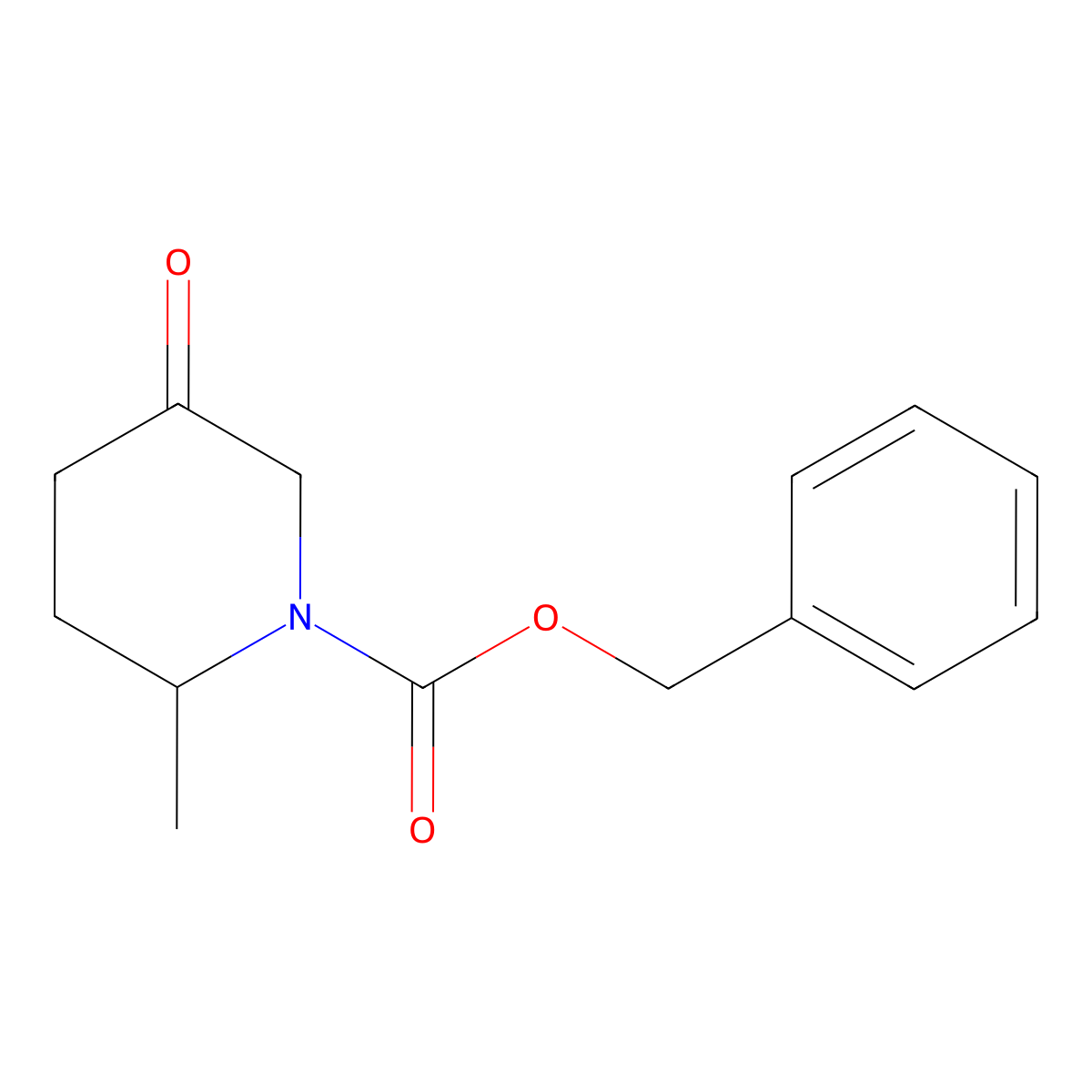 Benzyl 2-methyl-5-oxopiperidine-1-carboxylate molecular structure, CAS 1314395-91-9