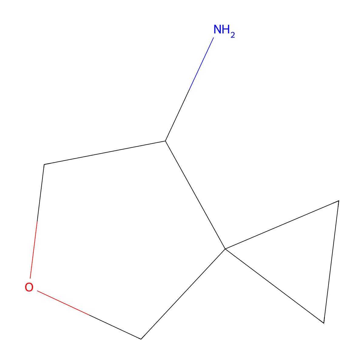 5-Oxaspiro[2.4]heptan-7-amine molecular structure, CAS 1314396-16-1