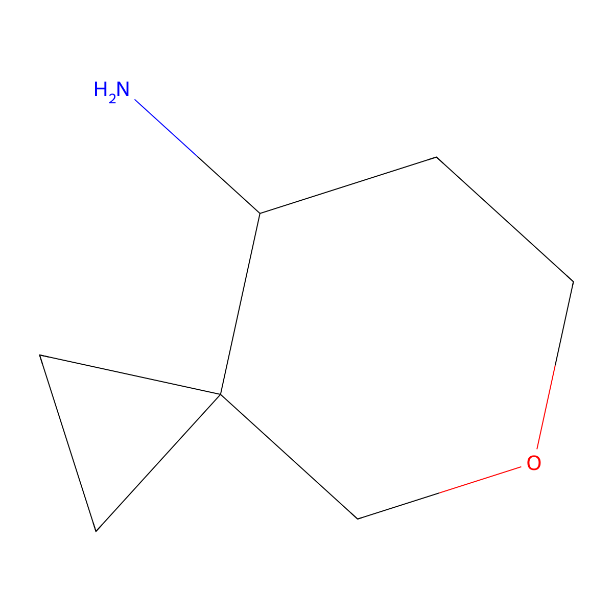 5-Oxaspiro[2.5]octan-8-amine molecular structure, CAS 1314397-79-9