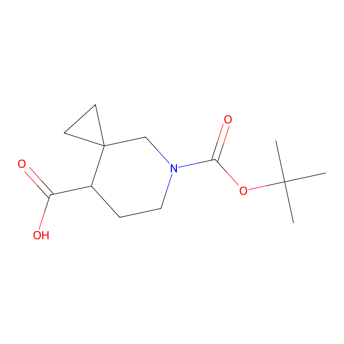 5-Tert-butoxycarbonyl-5-azaspiro[2.5]octane-8-carboxylic acid molecular structure, CAS 1314397-91-5