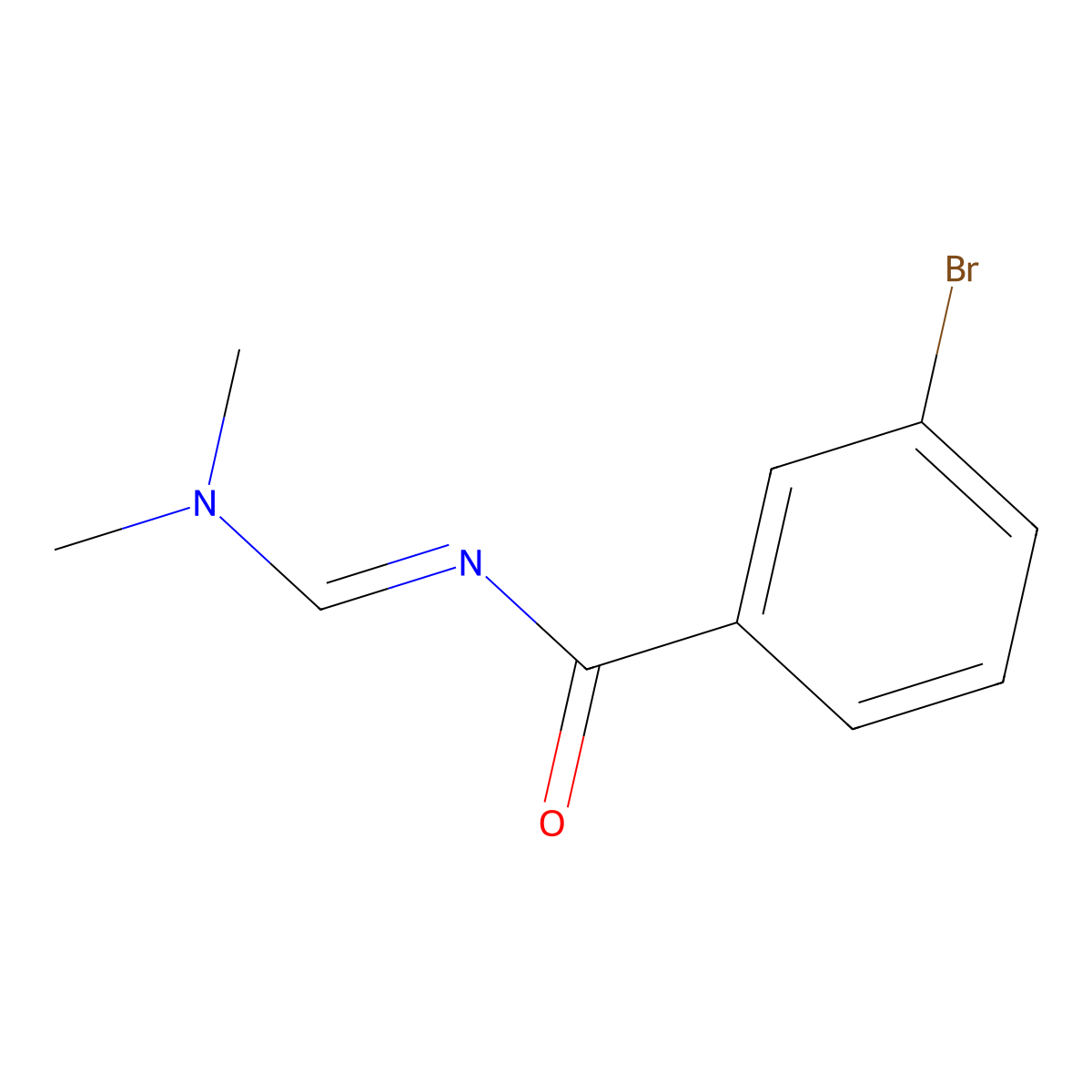 3-bromo-N-[(1E)-(dimethylamino)methylene]benzamide molecular structure, CAS 1314397-98-2