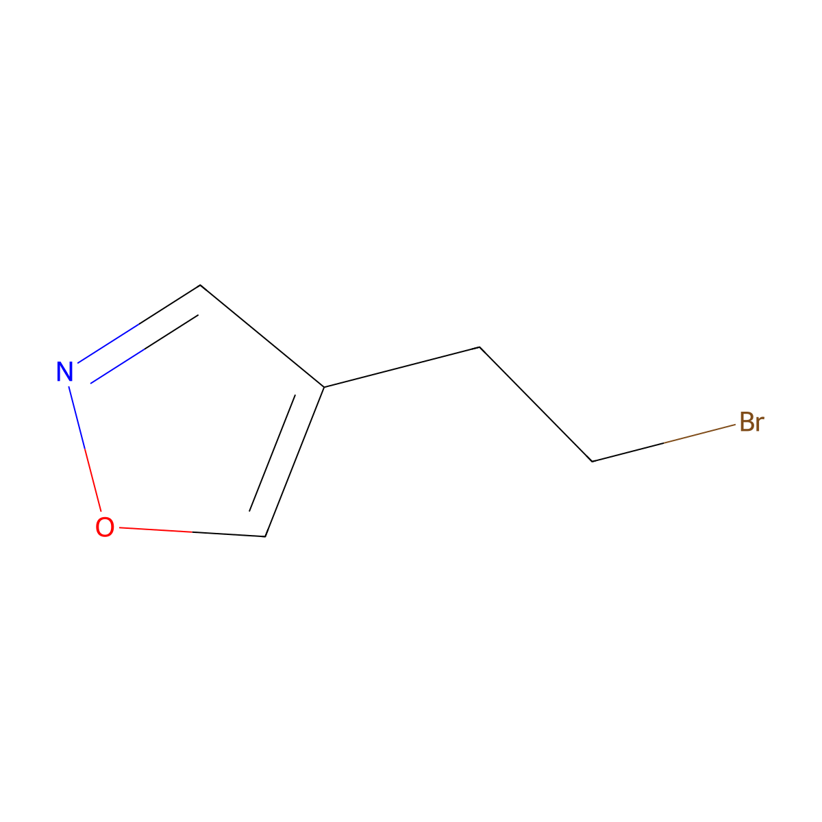 4-(2-Bromoethyl)-1,2-oxazole molecular structure, CAS 1314398-14-5