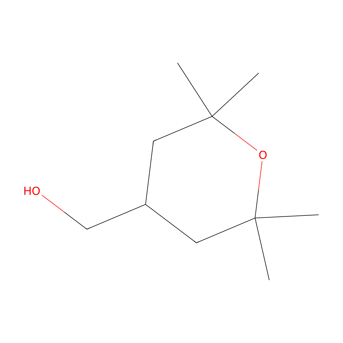 (2,2,6,6-tetramethyl-tetrahydro-2H-pyran-4-yl)methanol molecular structure, CAS 1314398-25-8