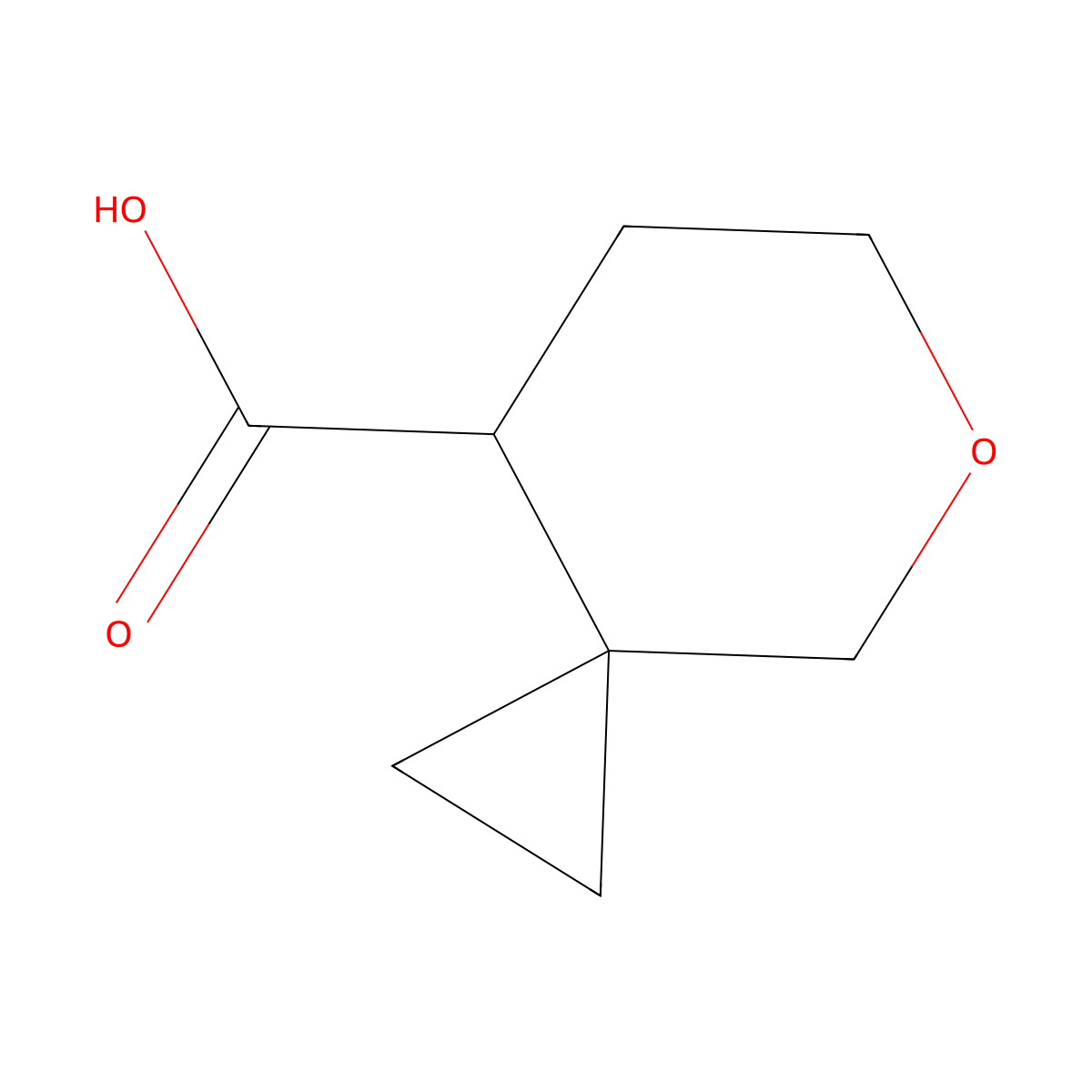 5-Oxaspiro[2.5]octane-8-carboxylic acid molecular structure, CAS 1314399-47-7