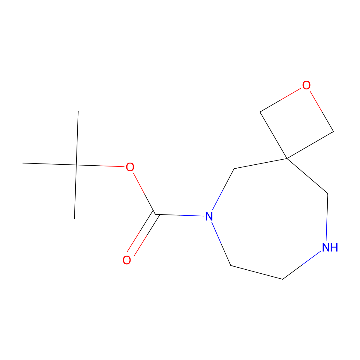 tert-Butyl 2-oxa-6,9-diazaspiro[3.6]decane-6-carboxylate molecular structure, CAS 1314399-49-9