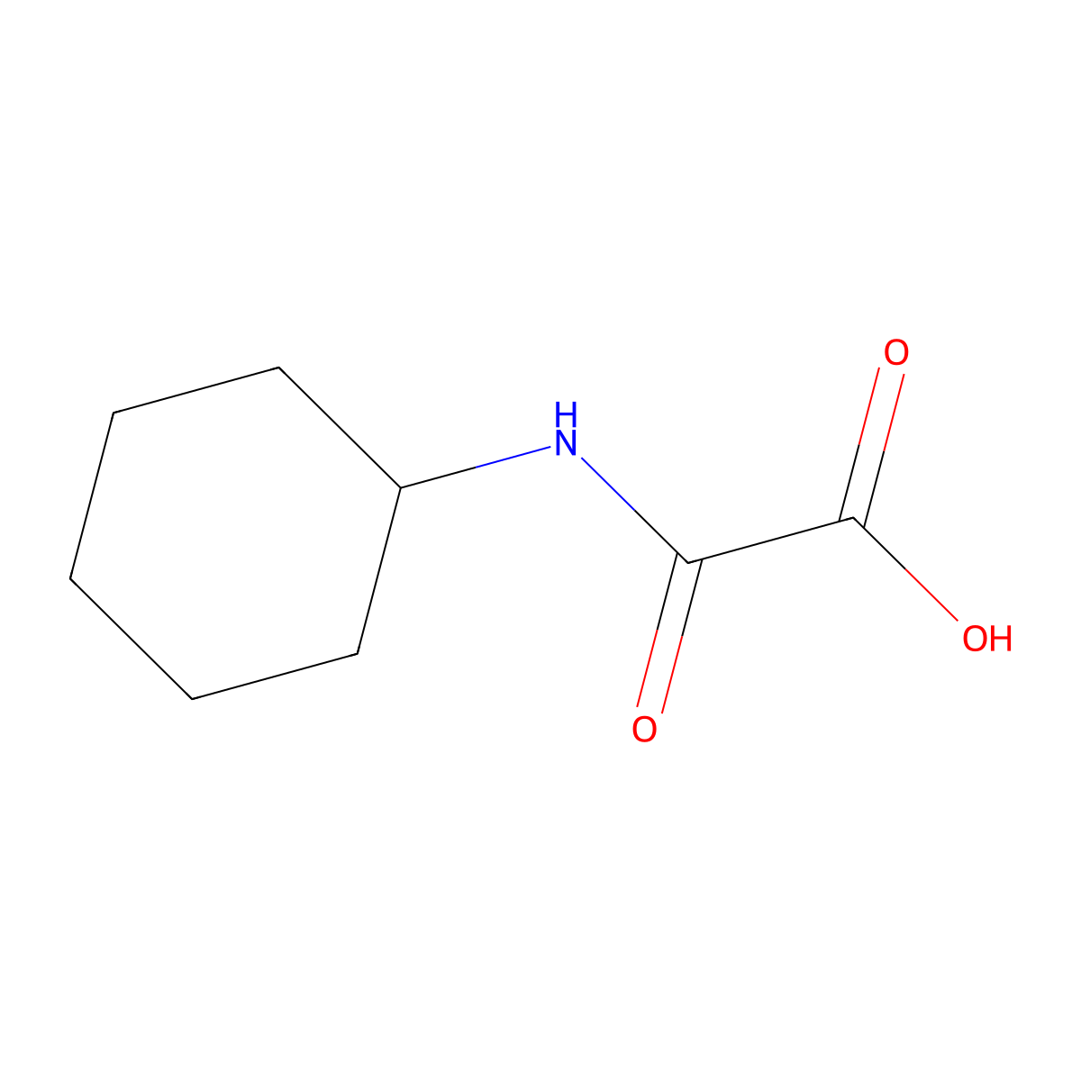 (Cyclohexylamino)(oxo)acetic acid molecular structure, CAS 13144-62-2