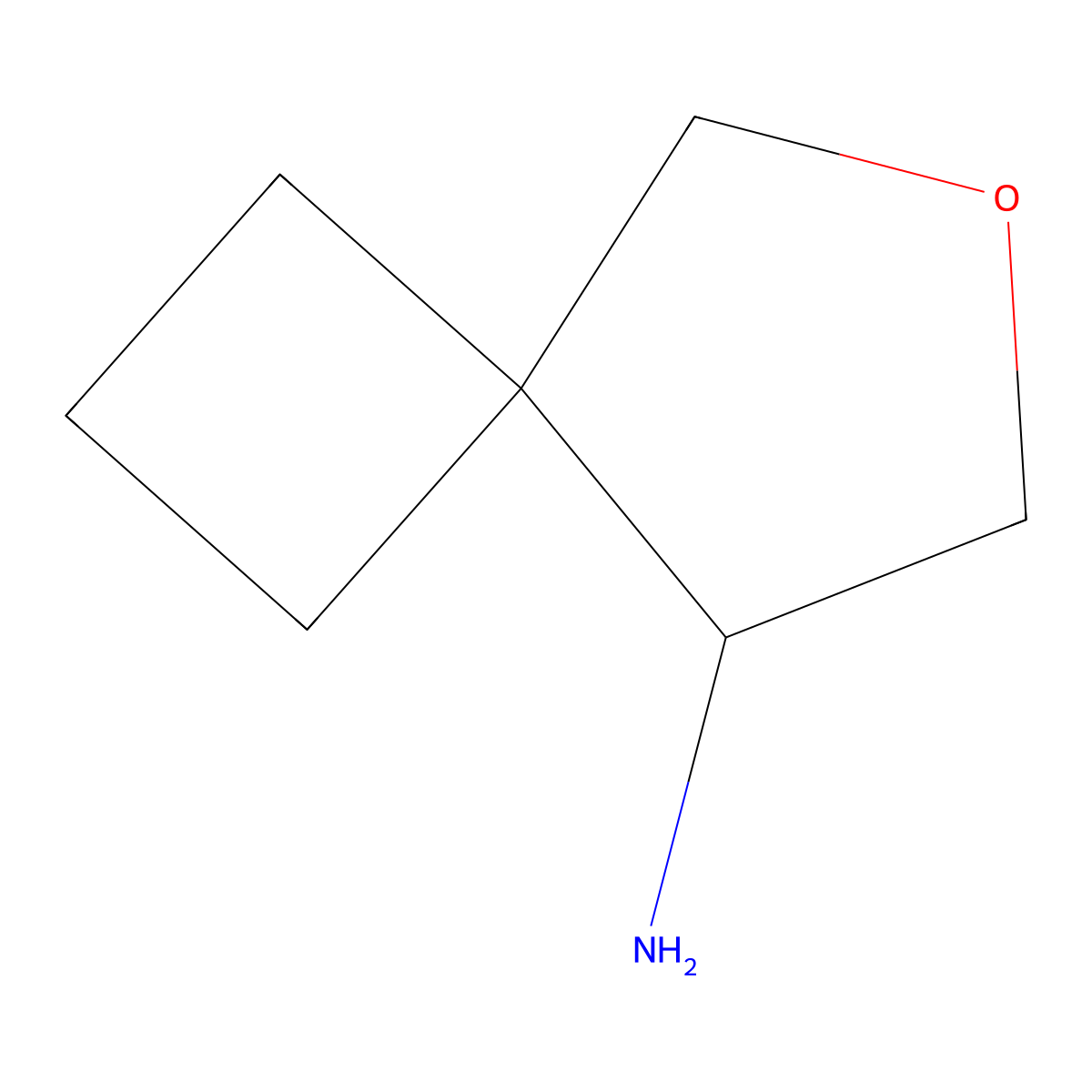 6-Oxaspiro[3.4]octan-8-amine molecular structure, CAS 1314401-23-4