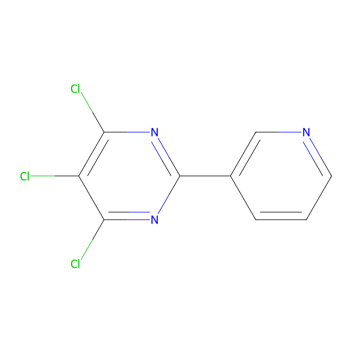4,5,6-Trichloro-2-(pyridin-3-yl)pyrimidine molecular structure, CAS 1314401-24-5