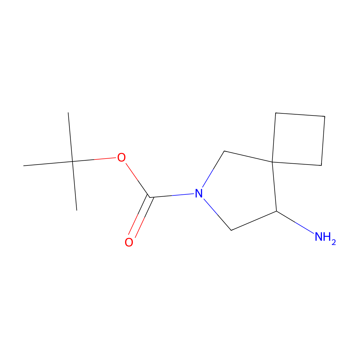 Tert-butyl 8-amino-6-azaspiro[3.4]octane-6-carboxylate molecular structure, CAS 1314401-99-4
