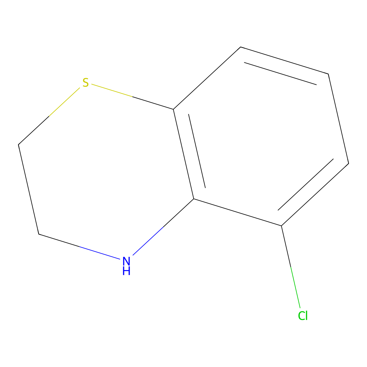 5-chloro-3,4-dihydro-2H-benzo[b][1,4]thiazine molecular structure, CAS 1314402-01-1