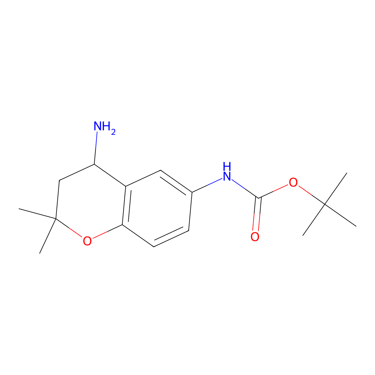 4-Amino-6-(boc-amino)-2,2-dimethylchromane molecular structure, CAS 1314406-35-3