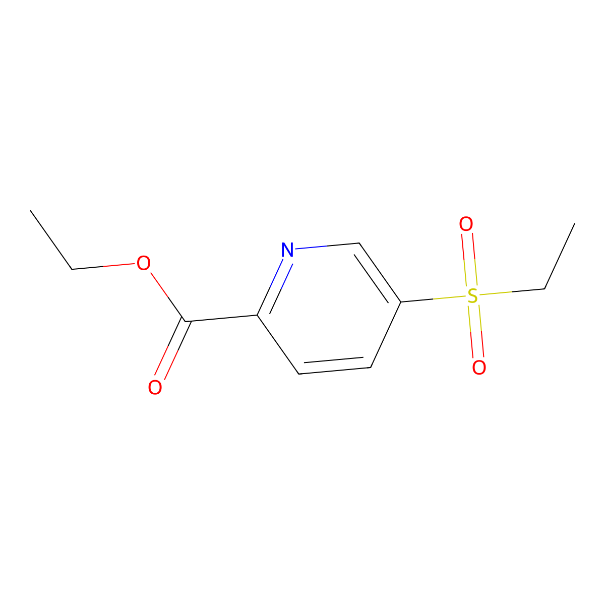 Ethyl 5-(Ethylsulfonyl)pyridine-2-carboxylate molecular structure, CAS 1314406-40-0