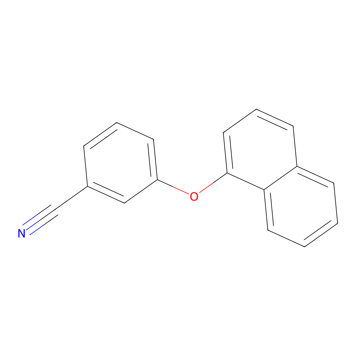 3-(1-Naphthyloxy)benzonitrile molecular structure, CAS 1314406-41-1