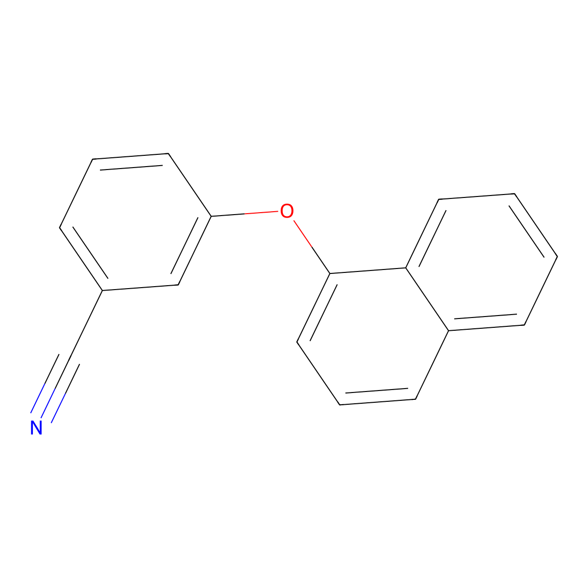 3-(1-Naphthyloxy)benzonitrile molecular structure, CAS 1314406-41-1