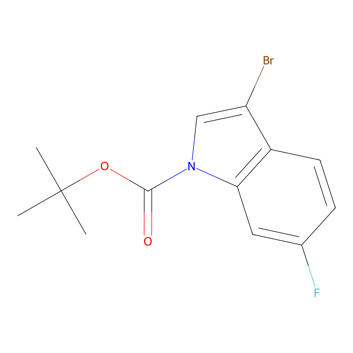 1-Boc-3-bromo-6-fluoroindole molecular structure, CAS 1314406-46-6