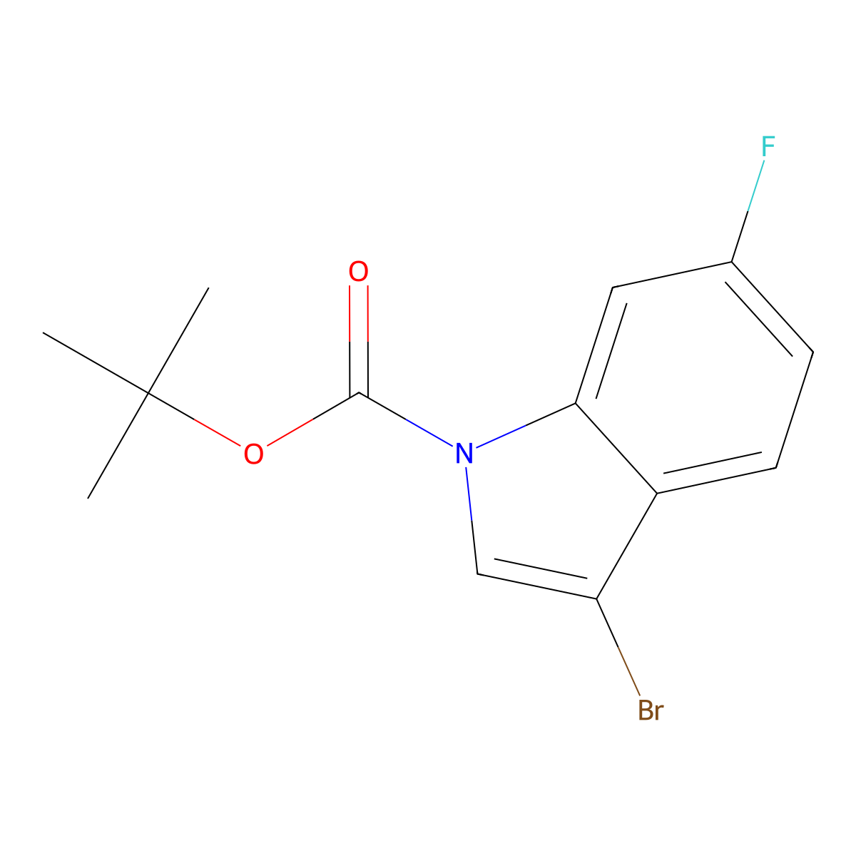 1-Boc-3-bromo-6-fluoroindole molecular structure, CAS 1314406-46-6
