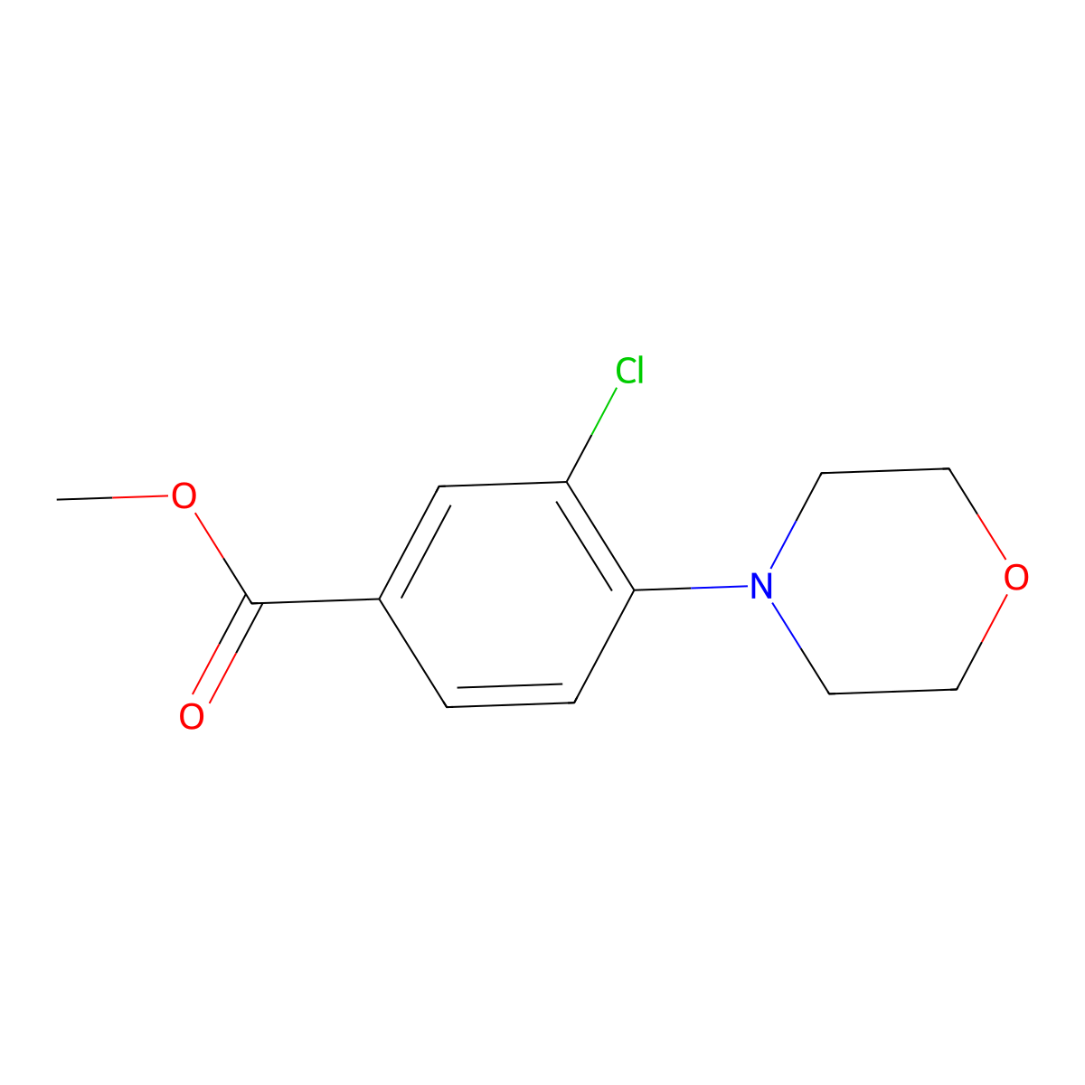 Methyl 3-chloro-4-morpholinobenzoate molecular structure, CAS 1314406-49-9