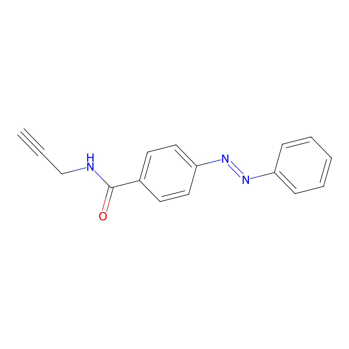4-(2-Phenyldiazenyl)-N-2-propyn-1-ylbenzamide molecular structure, CAS 1314406-80-8