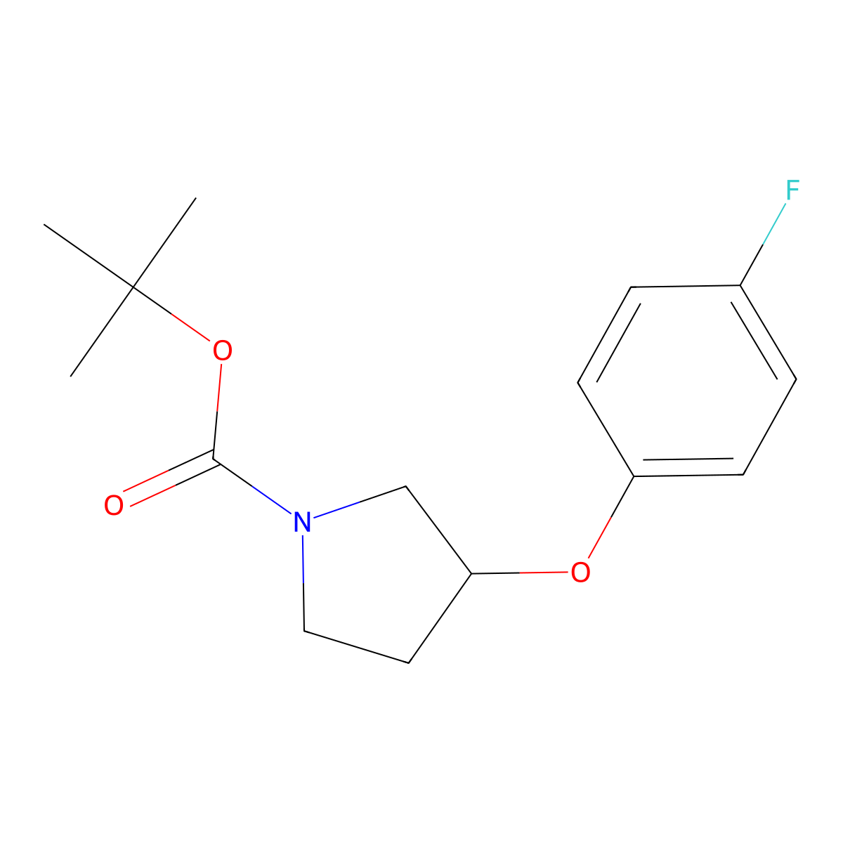 tert-Butyl (3R)-3-(4-fluorophenoxy)pyrrolidine-1-carboxylate molecular structure, CAS 1314419-66-3