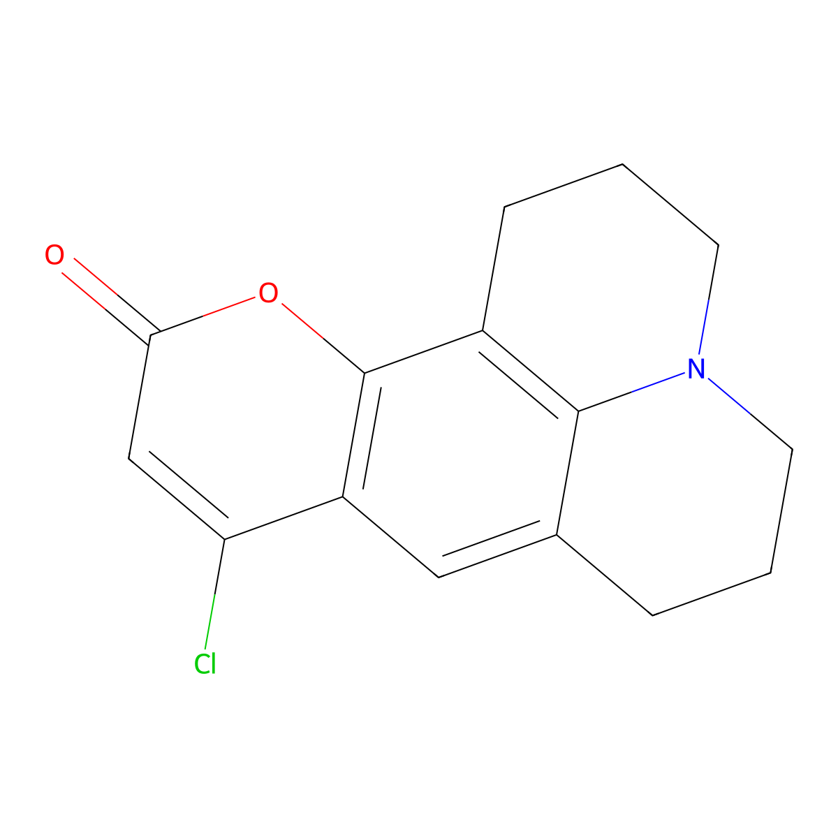 1H,5H,11H-[1]Benzopyrano[6,7,8-ij]quinolizin-11-one, 9-chloro-2,3,6,7-tetrahydro-(9CI) molecular structure, CAS 131447-42-2