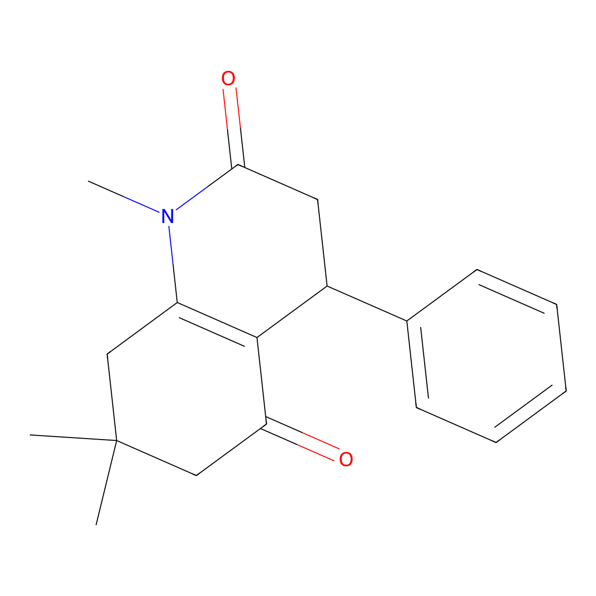 1,7,7-Trimethyl-4-phenyl-3,4,6,8-tetrahydroquinoline-2,5-dione molecular structure, CAS 131447-60-4