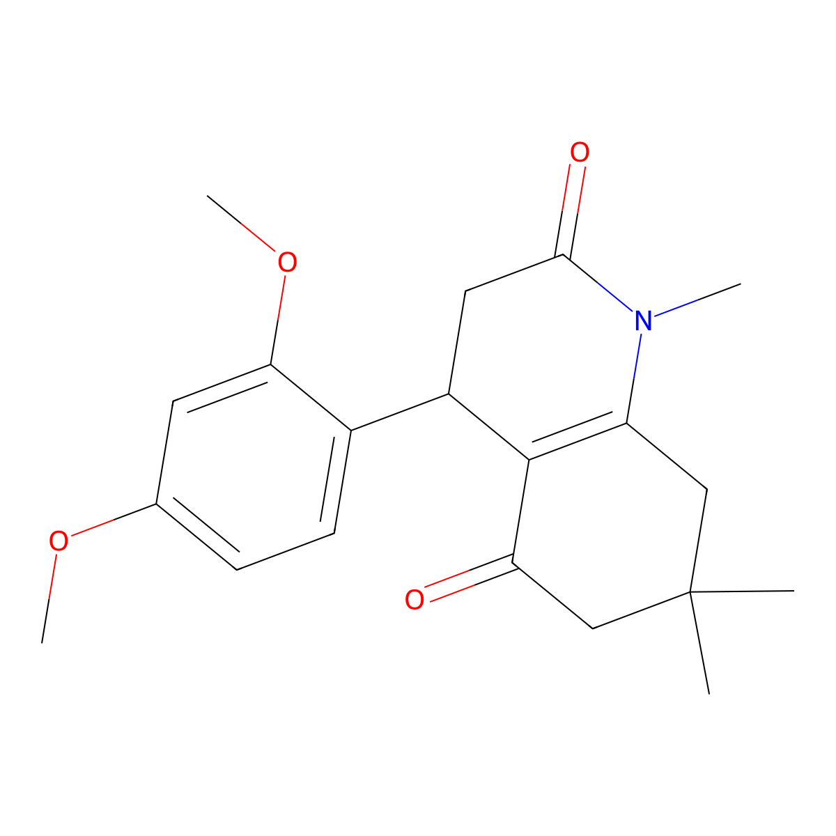 4-(2,4-Dimethoxyphenyl)-1,7,7-trimethyl-3,4,6,8-tetrahydroquinoline-2,5-dione molecular structure, CAS 131447-67-1