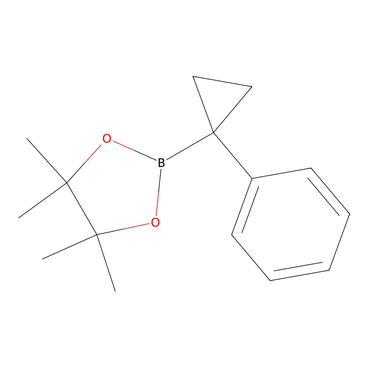 4,4,5,5-Tetramethyl-2-(1-phenylcyclopropyl)-1,3,2-dioxaborolane molecular structure, CAS 1314495-37-8